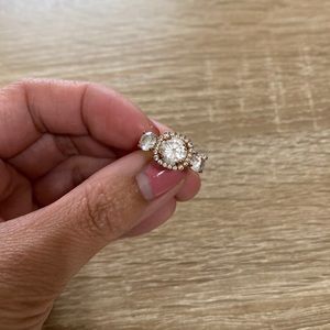 Vintage CZ 3 stone ring